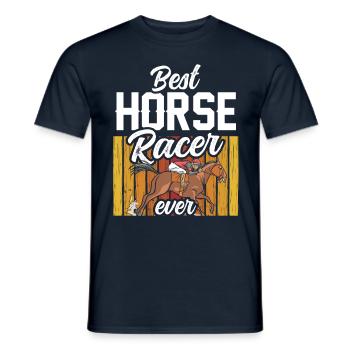 Bester Pferderennen Reiter Aller Zeiten Pferd - Männer T-Shirt - Navy - Vorne - AI Model Male 178 light (178cm)