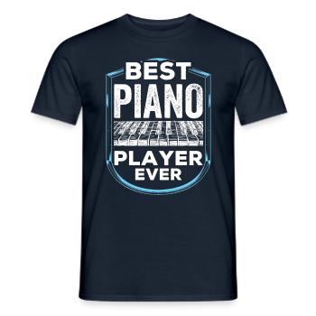 Best Piano Player of All Time Musician Piano - Men's T-Shirt - navy - Front - AI Model Male 178 light (178cm)