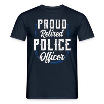 Proud retired police officer - Men's T-Shirt - navy - Front - AI Model Male 178 light (178cm)