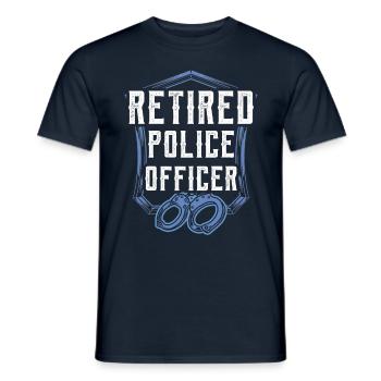Retired police officer Pensioner Policeman Pension - Men's T-Shirt - navy - Front - AI Model Male 178 light (178cm)