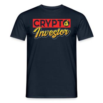 Crypto Investor Crypto Invest Investors Invest - Men's T-Shirt - navy - Front - AI Model Male 178 light (178cm)