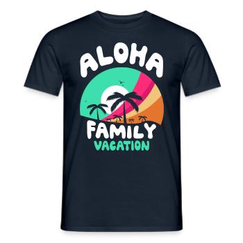 Vacances en famille Aloha Vacances en famille - T-shirt homme - marine - Devant - AI Model Male 178 light (178cm)