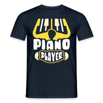 Piano player Piano Piano musician - Men's T-Shirt - navy - Front - AI Model Male 178 light (178cm)