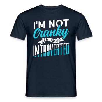 Je ne suis pas grincheux je suis juste un introverti - T-shirt homme - marine - Devant - AI Model Male 178 light (178cm)