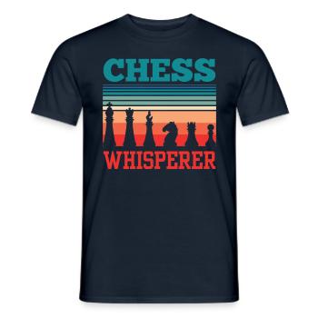Schachflüsterer Schach Flüsterer Schachspieler - Männer T-Shirt - Navy - Vorne - AI Model Male 178 light (178cm)