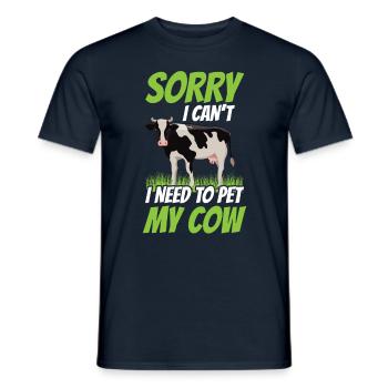 Kann Nicht Ich Muss Meine Kuh Streicheln Kühe - Männer T-Shirt - Navy - Vorne - AI Model Male 178 light (178cm)