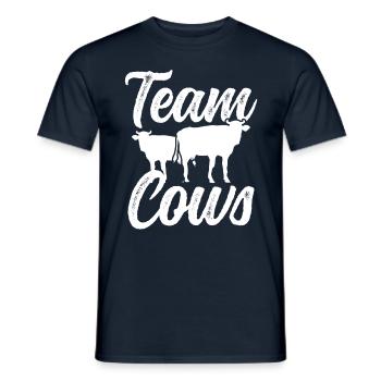 Team Cows Animals Cow Dairy cow Farm - Men's T-Shirt - navy - Front - AI Model Male 178 light (178cm)