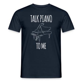 Talk piano with me Piano player Musician - Men's T-Shirt - navy - Front - AI Model Male 178 light (178cm)