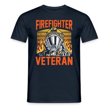 Pompier vétéran Retraite Brigade de pompiers à la retraite - T-shirt homme - marine - Devant - AI Model Male 178 light (178cm)