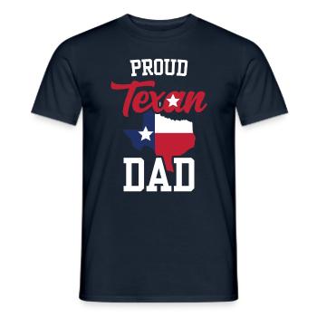 Proud Texas Father Texas Texan Pride - Men's T-Shirt - navy - Front - AI Model Male 178 light (178cm)