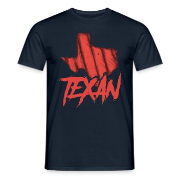 Texaner Texas Stolz Sprüche Texanisch - Männer T-Shirt - Navy - Vorne - AI Model Male 178 light (178cm)