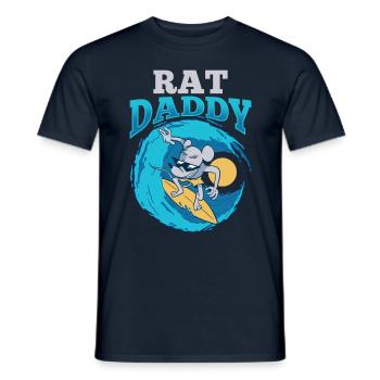 Rat Daddy Rat Papa Boy Type Rat Animal Cute - Men's T-Shirt - navy - Front - AI Model Male 178 light (178cm)
