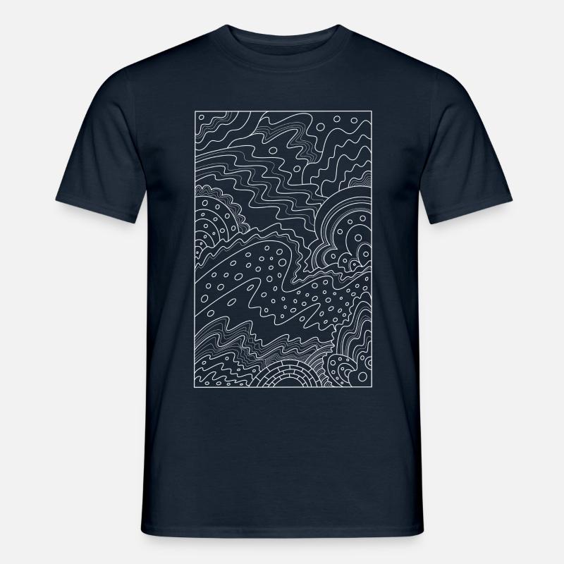 Waves - Männer T-Shirt - Navy