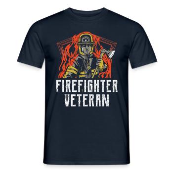 Pompier vétéran Retraite Brigade de pompiers à la retraite - T-shirt homme - marine - Devant - AI Model Male 178 light (178cm)