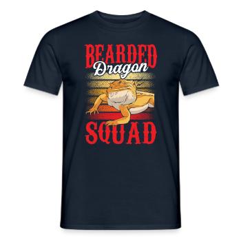 Bartagamen Squad Bearded Dragon Tier Haustier - Männer T-Shirt - Navy - Vorne - AI Model Male 178 light (178cm)