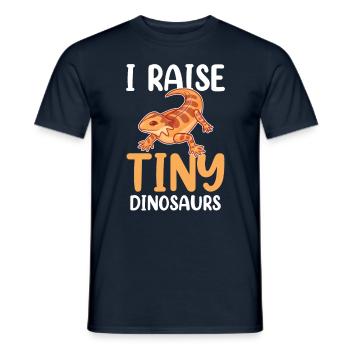 J’élève de minuscules dinosaures sur Bearded Dragon - T-shirt homme - marine - Devant - AI Model Male 178 light (178cm)