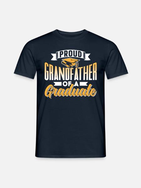 Stolzer Großvater Eines Absolventen Absolvent - Männer T-Shirt - Navy