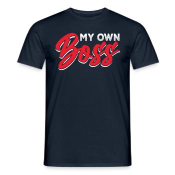 Mein Eigener Chef Selbstständig Freelancer - Männer T-Shirt - Navy - Vorne - AI Model Male 178 light (178cm)
