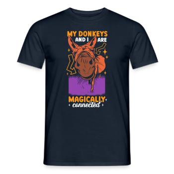 Meine Esel Und Ich Sind Magisch Verbunden Tier Süß - Männer T-Shirt - Navy - Vorne - AI Model Male 178 light (178cm)