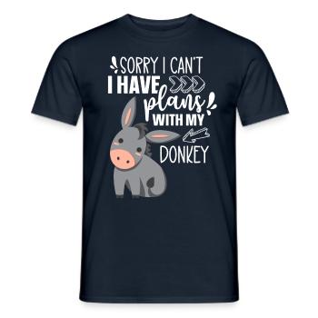 Est-ce que je ne peux pas avoir des plans avec mon âne mignon - T-shirt homme - marine - Devant - AI Model Male 178 light (178cm)