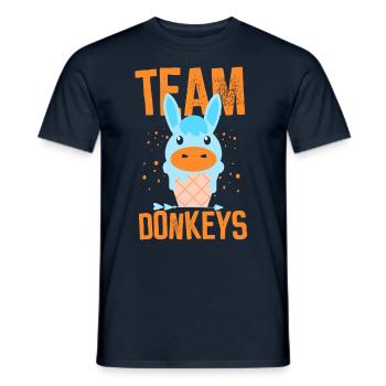 Team Donkey Lovers Farm Animal Cute - T-shirt homme - marine - Devant - AI Model Male 178 light (178cm)