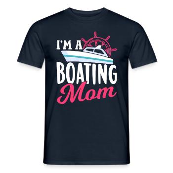 Ich Bin Eine Boot Fahrende Mutter Yacht Bootfahren - Männer T-Shirt - Navy - Vorne - AI Model Male 178 light (178cm)
