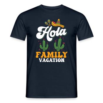Hola Family Holidays Family Holidays Family - Men's T-Shirt - navy - Front - AI Model Male 178 light (178cm)