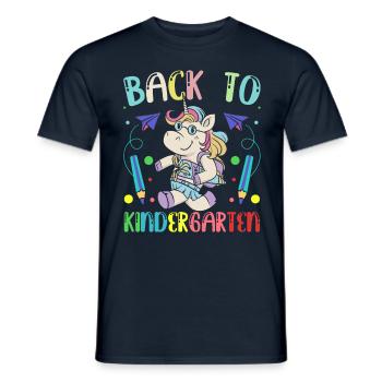 Retour à la maternelle Humour Enfants Doux dictons - T-shirt homme - marine - Devant - AI Model Male 178 light (178cm)