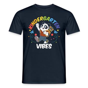 Kindergarten Vibes Sprüche Süß Humor Kinder - Männer T-Shirt - Navy - Vorne - AI Model Male 178 light (178cm)
