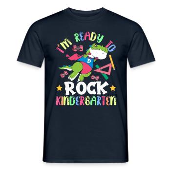 Ich Bin Bereit Den Kindergarten Zu Rocken Kinder - Männer T-Shirt - Navy - Vorne - AI Model Male 178 light (178cm)