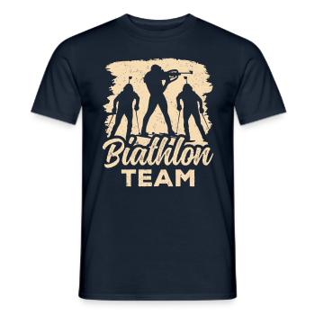 Biathlon Équipe Biathlète Biathlons Sport Biathlète - T-shirt homme - marine - Devant - AI Model Male 178 light (178cm)