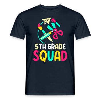 5th Grade Team School Fifth Grade Fifth Year - Men's T-Shirt - navy - Front - AI Model Male 178 light (178cm)
