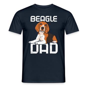 Beagle Papa Garçon Type Puppy Beagles Chien - T-shirt homme - marine - Devant - AI Model Male 178 light (178cm)