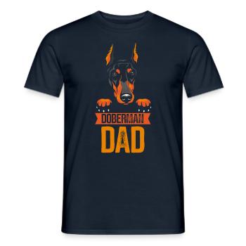 Doberman Papa Doberman Doberman Chiens - T-shirt homme - marine - Devant - AI Model Male 178 light (178cm)