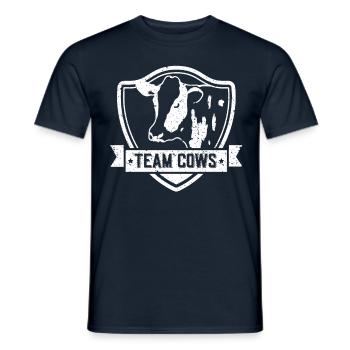 Équipe Vaches laitières Ferme Vaches Animaux - T-shirt homme - marine - Devant - AI Model Male 178 light (178cm)