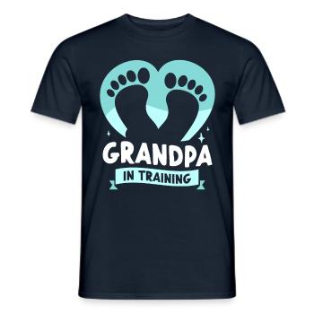 Opa In Ausbildung Süß Großeltern Erstes Mal - Männer T-Shirt - Navy - Vorne - AI Model Male 178 light (178cm)