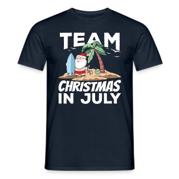 Team Weihnachten Im Juli Santa Christmas In July - Männer T-Shirt - Navy - Vorne - AI Model Male 178 light (178cm)
