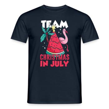 L’équipe Weihnachten Im Juli Santa Christmas en juillet - T-shirt homme - marine - Devant - AI Model Male 178 light (178cm)