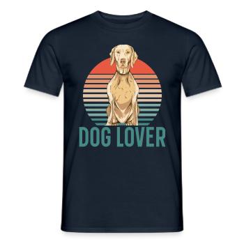 dog lovers dog lover animal puppy sayings - Men's T-Shirt - navy - Front - AI Model Male 178 light (178cm)