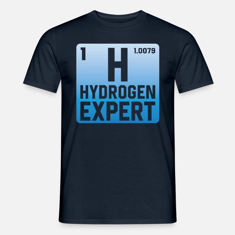 Hydrogen Expert Wasserstoff Energie Element - Männer T-Shirt - Navy