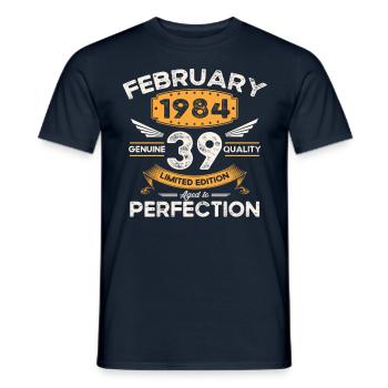 Né en 1984 Vintage 39ème anniversaire Retro - T-shirt homme - marine - Devant - AI Model Male 178 light (178cm)