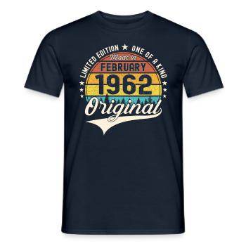 Original vintage 1962 Vintage 61st birthday man - Men's T-Shirt - navy - Front - AI Model Male 178 light (178cm)