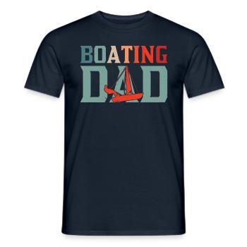 Boating father Yacht boating ship boat - Men's T-Shirt - navy - Front - AI Model Male 178 light (178cm)