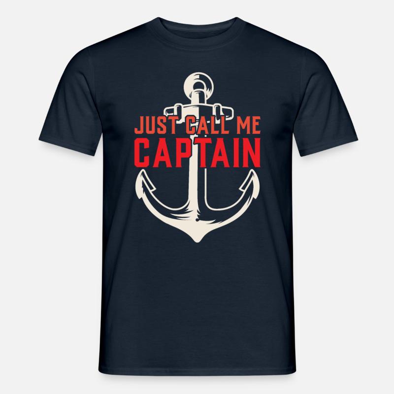 Appelez-moi simplement Captain Ship Boating - T-shirt homme - marine