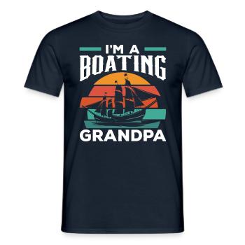 I am a boating grandpa boating boat - Men's T-Shirt - navy - Front - AI Model Male 178 light (178cm)