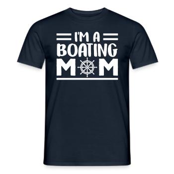 Ich Bin Eine Boot Fahrende Mutter Bootfahren Yacht - Männer T-Shirt - Navy - Vorne - AI Model Male 178 light (178cm)