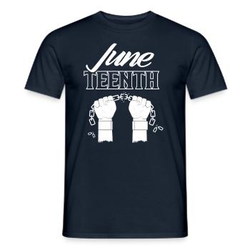 Juneteenth Black African American Afrika 1865 - Männer T-Shirt - Navy - Vorne - AI Model Male 178 light (178cm)
