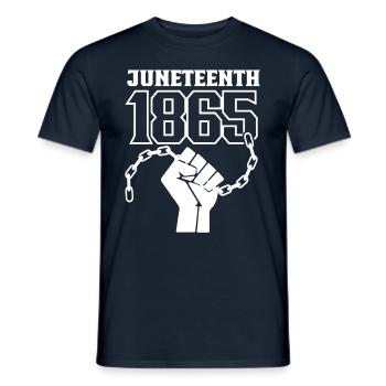 Juneteenth 1865 Africa African American Black - Men's T-Shirt - navy - Front - AI Model Male 178 light (178cm)