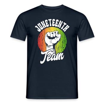 Juneteenth Team African American 1865 Black - Männer T-Shirt - Navy - Vorne - AI Model Male 178 light (178cm)
