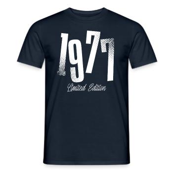 1977 Année de naissance Année de naissance - T-shirt homme - marine - Devant - AI Model Male 178 light (178cm)